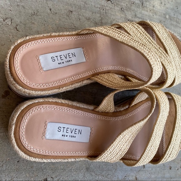 Steven | New York Lancey Platform Slides Sandals 8.5 - Picture 9 of 10